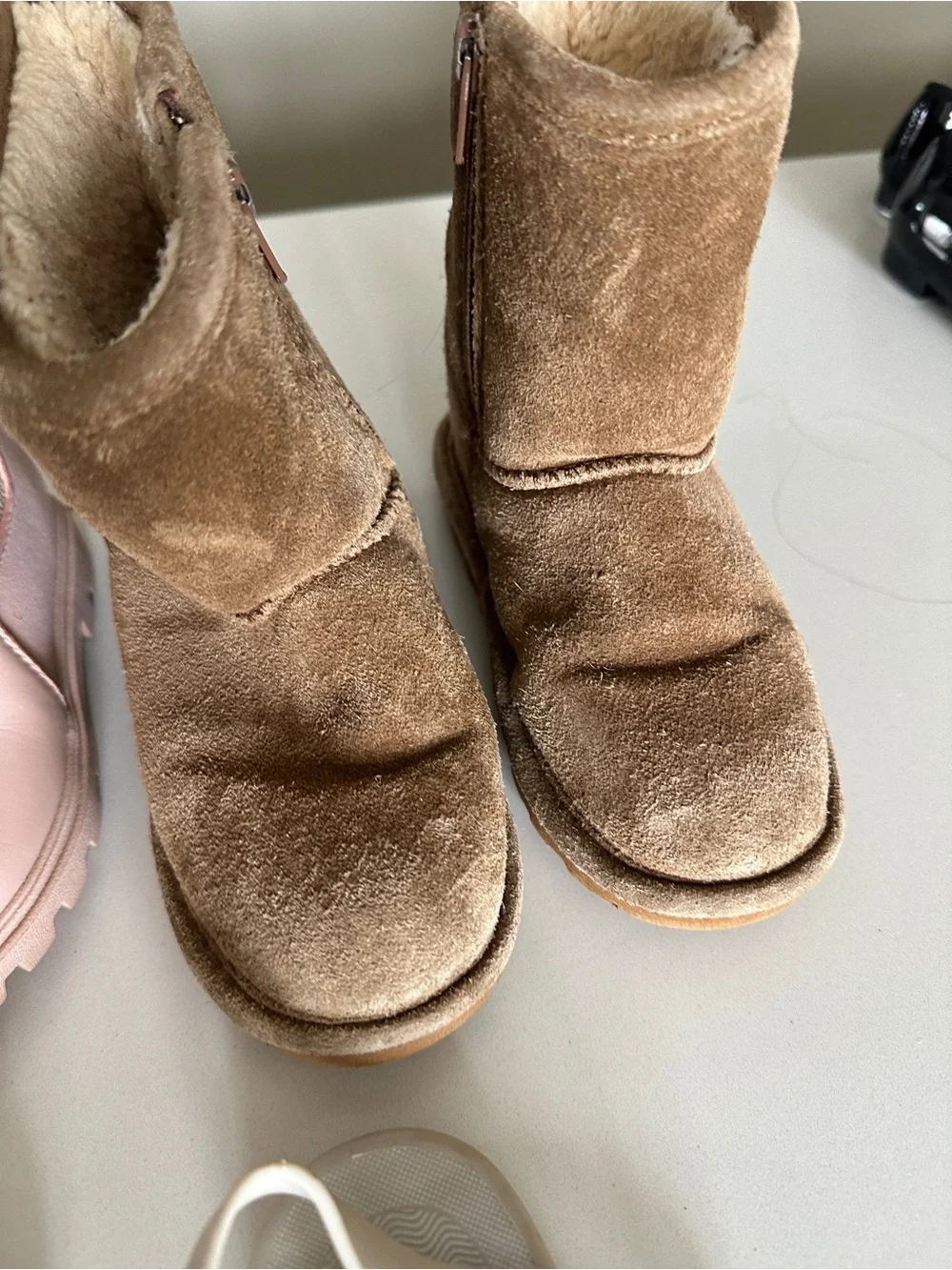 Bear Paw Kids' Elle Zip Short Water Resistant Boot Toddler/Little Kid “Ugg”